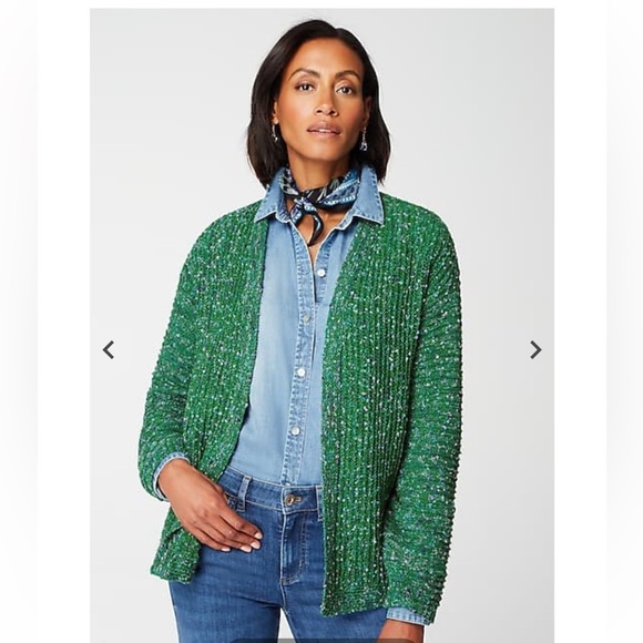 J. Jill Sweaters - J. Jill Multicolored green Cardi size small